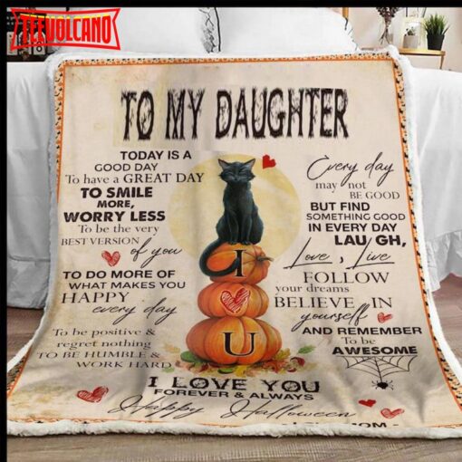 Halloween Today Is A Great Day Sherpa Blanket Halloween Adult Blanket, Halloween Gift