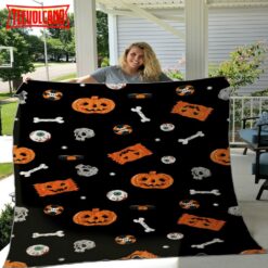 Halloween Trick Or Treat Sherpa Blanket – Trick R Treat Halloween Throw – Halloween Gift