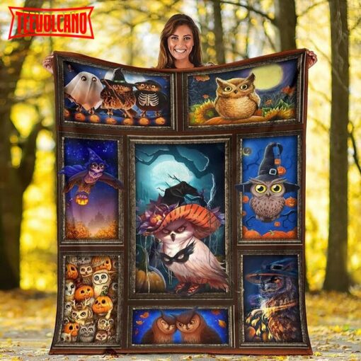 Halloween Witch Owns Sherpa Halloween Adult Blanket, Pumpkins Emotions Halloween