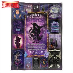 Halloween Witch The Fire Of Liones Sherpa Blanket Halloween Adult Blanket, Halloween Gift