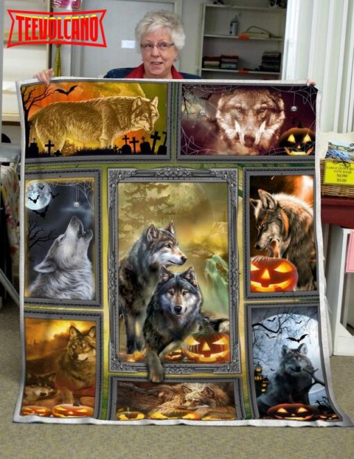 Halloween Wolf 3D Quilt Blanket