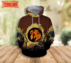 Halloween Wolf In Mid-Night 3D Hoodie