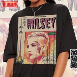 Halsey Comic 90S Vintage Merch Book Art Closer Collage Album World Tour T Shirt