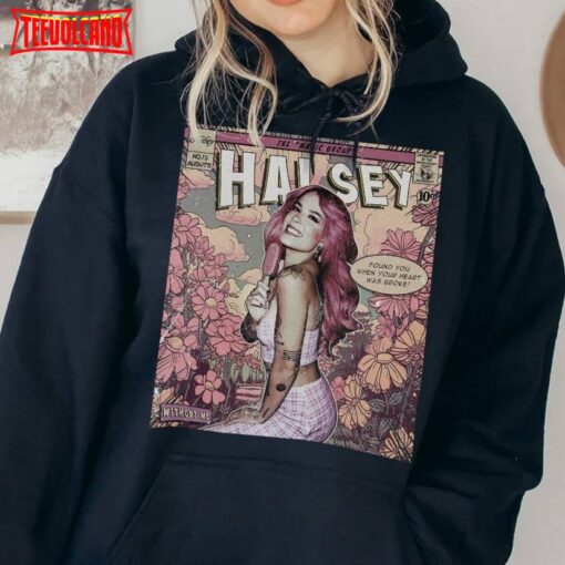 Halsey Comic Art Without Me Manic Album World Tour T Shirt