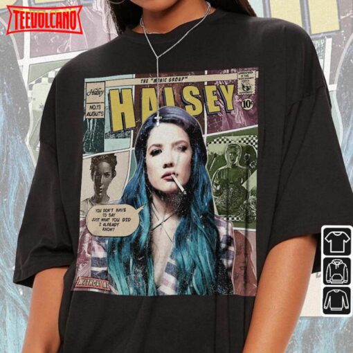 Halsey Comic Merch Book Art Without Me Manic Album World Tour T Shirt