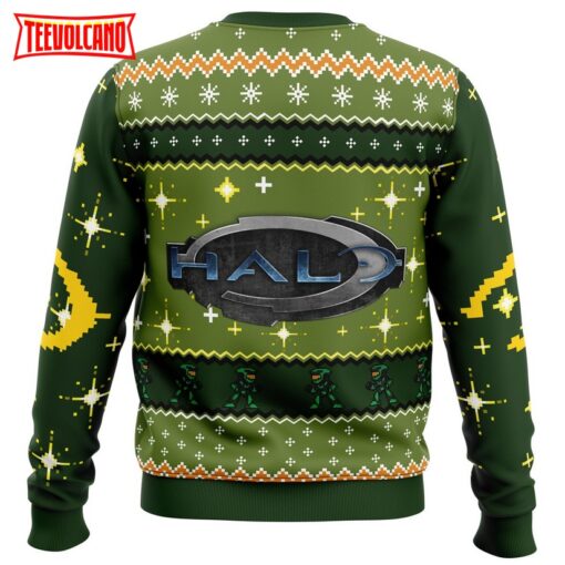 Happy Halo-days Halo Ugly Christmas Sweater Funny