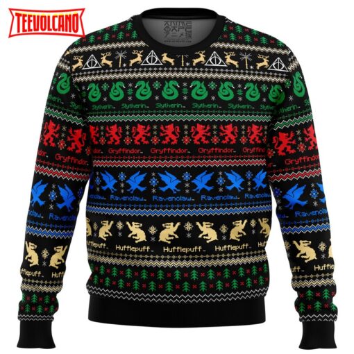 Harry Potter Hogwarts Houses Ugly Christmas Sweater