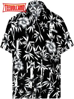 Hawaii shirt Button Down Short Sleeve Beach Shirt Men Aloha Pocket shirt Halloween Black