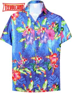 Hawaii Shirt Casual Button Down Short Sleeve Beach Shirt Aloha Pocket shirt