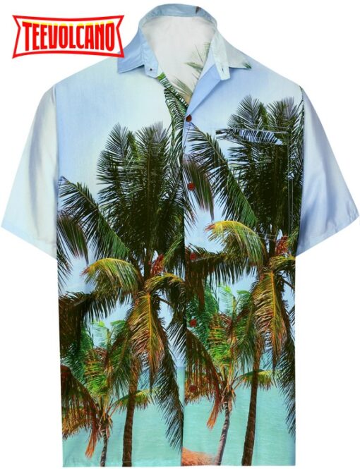 Hawaii shirt Casual Button Down Short Sleeve Beach Shirt Men Aloha Pocket Shirt