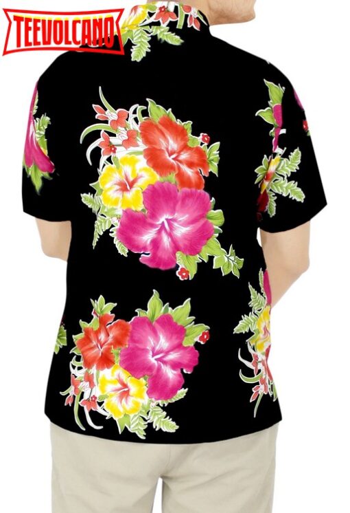 Hawaiian Shirt Aloha Tropical Beach front Pocket Short sleeve Pink