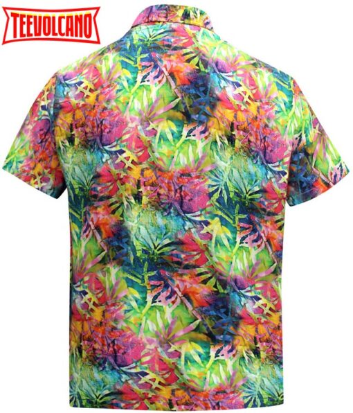 Hawaiian Shirt for Aloha Tropical Beach front Short sleeve Multicolor