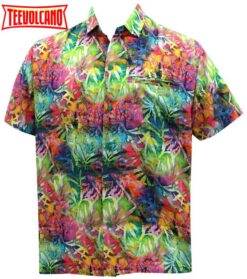 Hawaiian Shirt for Aloha Tropical Beach front Short sleeve Multicolor