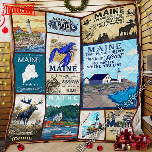 Heart Of Maine 3D Quilt Blanket