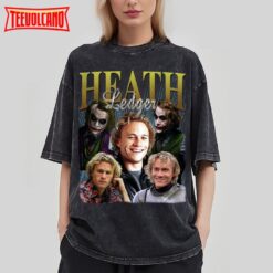 Heath Ledger Vintage Washed T-Shirt,Actor Homage Graphic T Shirt