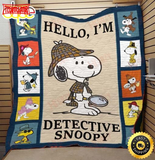 Hello I’M Detective Snoopy The Peanuts Movie Snoopy Dog Blanket