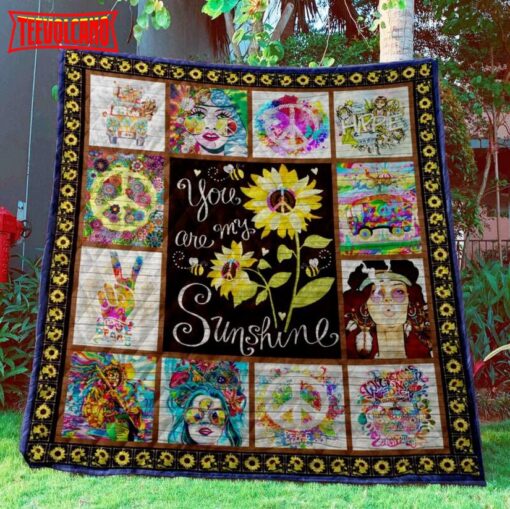 Hippie 3D Customized Quilt Blanket