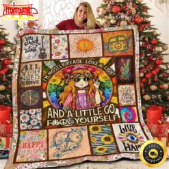 Hippie All You Need Is Love Hippie Blanket