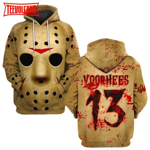 Horror Character 13 VoorHees 3D Pullover Halloween Hoodie