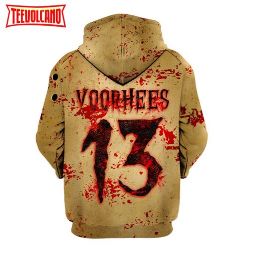 Horror Character 13 VoorHees 3D Pullover Halloween Hoodie