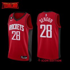 Houston Rockets Alperen Sengun 2022-23 Icon Edition NO.6 Patch Jersey Red