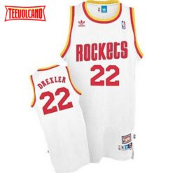 Houston Rockets Clyde Drexler White Throwback Jersey