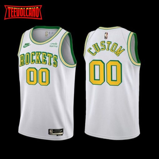 Houston Rockets Custom 2022-23 Classic Edition 55th Anniversary Jersey White