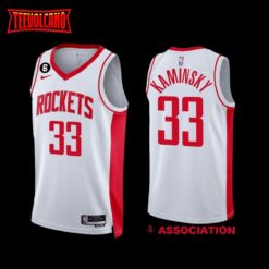 Houston Rockets Frank Kaminsky 2022-23 White Association Edition Jersey