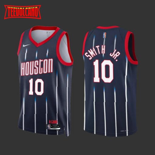 Houston Rockets Jabari Smith Jr Navy City Edition Jersey