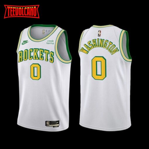 Houston Rockets TyTy Washington 2022-23 Classic Edition 55th Anniversary Jersey White