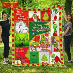 How The Grinch Stole Christmas Quilt Christmas Fleece Blanket