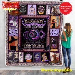 I Am A Witch Sun And Moon Halloween Sofa Fleece Throw Blanket  Halloween Gifts