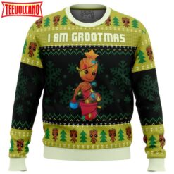 I am Grootmas Guardians of the Galaxy Marvel Ugly Christmas Sweater