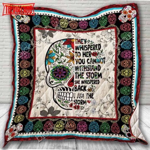 I Am The Storm, Skull 3D Quilt Blanket