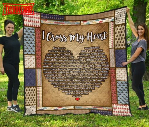 I Cross My Heart 3D Customized Quilt Blanket