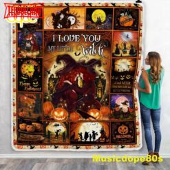 I Love You My Little Witch Daughter Halloween Sofa Fleece Throw Blanket  Halloween Gifts