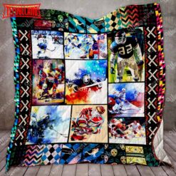 Ice Hockey 3D Customized Quilt Blanket