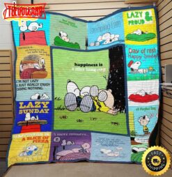 I’M Lazy And I Like It Snoopy The Peanuts Movie Snoopy Dog Blanket