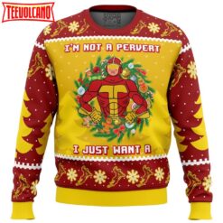 I’m not a pervert Turbo Man Ugly Christmas Sweater