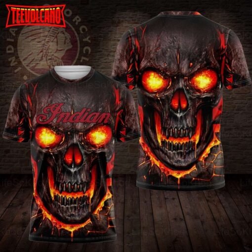 Indian Motorcycle Skull Fire 3D Hoodie