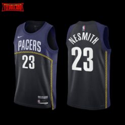 Indiana Pacers Aaron Nesmith 2022-23 City Edition Jersey Black Navy