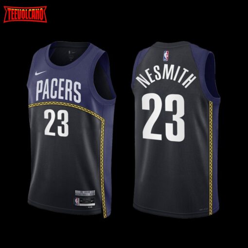 Indiana Pacers Aaron Nesmith 2022-23 City Edition Jersey Black Navy