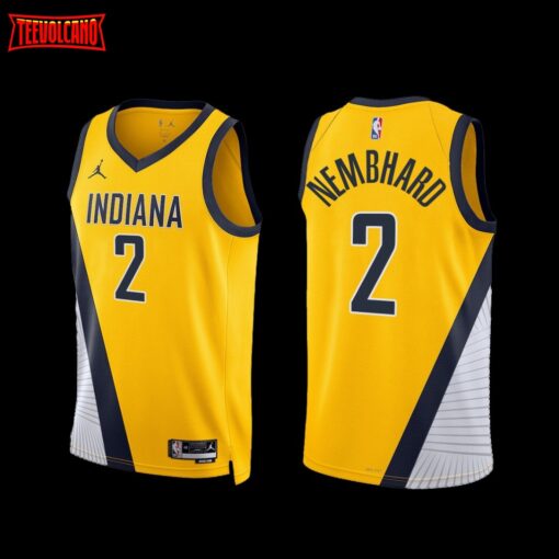 Indiana Pacers Andrew Nembhard 2022-23 Statement Edition Jersey Yellow