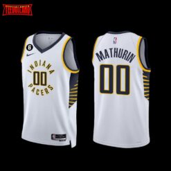 Indiana Pacers Bennedict Mathurin 2022-23 Association Edition Jersey White