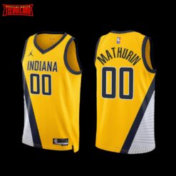 Indiana Pacers Bennedict Mathurin 2022-23 Statement Edition Jersey Yellow