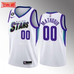 Indiana Pacers Bennedict Mathurin 2023 NBA Rising Stars White Jersey