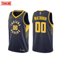 Indiana Pacers Bennedict Mathurin Navy Icon Edition Jersey