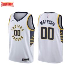 Indiana Pacers Bennedict Mathurin White Association Edition Jersey