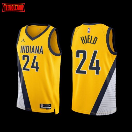 Indiana Pacers Buddy Hield 2022-23 Statement Edition Jersey Yellow