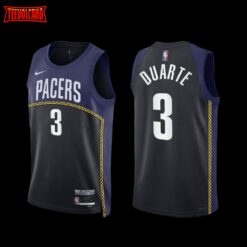 Indiana Pacers Chris Duarte 2022-23 City Edition Jersey Black Navy